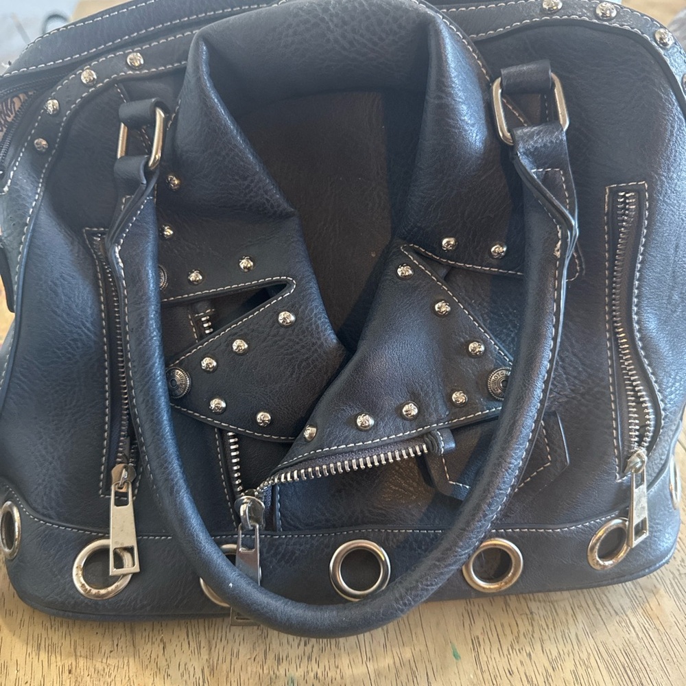 Black Studded Handbag